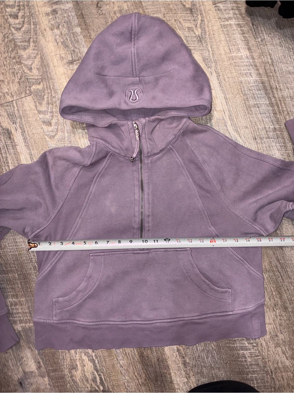 Lululemon Scuba Oversized Half-Zip Hoodie, heathered purple- size xs/s - Picture 5 of 9